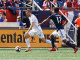 Brent Kallman (14) during New England Revolution and Minnesota United FC MLS match at Gillette Stadium in Foxboro, MA on Saturday, March 30, 2019. Revs won 2-1. CREDIT/ CHRIS ADUAMA