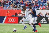Darwin Quintero (25), Jalil Anibaba (3) during New England Revolution and Minnesota United FC MLS match at Gillette Stadium in Foxboro, MA on Saturday, March 30, 2019. Revs won 2-1. CREDIT/ CHRIS ADUAMA