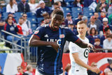 Wilfried Zahibo (23) during New England Revolution and Minnesota United FC MLS match at Gillette Stadium in Foxboro, MA on Saturday, March 30, 2019. Revs won 2-1. CREDIT/ CHRIS ADUAMA