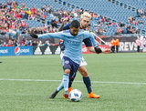 Maximiliano Moralez (10) during Revolution and NYCFC MLS match at Gillette Stadium in Foxboro, MA on Saturday, March 24, 2018. The match ended 2-2. CREDIT/ CHRIS ADUAMA