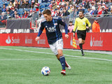 Kelyn Rowe (11) during Revolution and NYCFC MLS match at Gillette Stadium in Foxboro, MA on Saturday, March 24, 2018. The match ended 2-2. CREDIT/ CHRIS ADUAMA