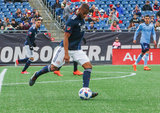 Andrew Farrell (2) during Revolution and NYCFC MLS match at Gillette Stadium in Foxboro, MA on Saturday, March 24, 2018. The match ended 2-2. CREDIT/ CHRIS ADUAMA