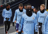 NYCFC Team during Revolution and NYCFC MLS match at Gillette Stadium in Foxboro, MA on Saturday, March 24, 2018. The match ended 2-2. CREDIT/ CHRIS ADUAMA