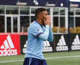 Ismael Tajouri (29) during Revolution and NYCFC MLS match at Gillette Stadium in Foxboro, MA on Saturday, March 24, 2018. The match ended 2-2. CREDIT/ CHRIS ADUAMA