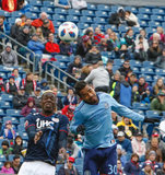Wilfried Zahibo (23), Yangel Herrera (30) during Revolution and NYCFC MLS match at Gillette Stadium in Foxboro, MA on Saturday, March 24, 2018. The match ended 2-2. CREDIT/ CHRIS ADUAMA