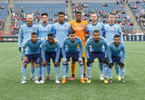 NYCFC Starting XI during Revolution and NYCFC MLS match at Gillette Stadium in Foxboro, MA on Saturday, March 24, 2018. The match ended 2-2. CREDIT/ CHRIS ADUAMA