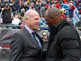 Coach Patrick Vieira, Coach Brad Friedel during Revolution and NYCFC MLS match at Gillette Stadium in Foxboro, MA on Saturday, March 24, 2018. The match ended 2-2. CREDIT/ CHRIS ADUAMA