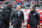 Coach Patrick Vieira, Coach Brad Friedel during Revolution and NYCFC MLS match at Gillette Stadium in Foxboro, MA on Saturday, March 24, 2018. The match ended 2-2. CREDIT/ CHRIS ADUAMA