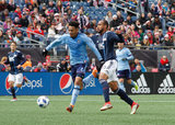 Alexander Callens (6), Teal Bunbury (10) during Revolution and NYCFC MLS match at Gillette Stadium in Foxboro, MA on Saturday, March 24, 2018. The match ended 2-2. CREDIT/ CHRIS ADUAMA