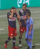 during New England Revolution and New York City FC MLS match on Wednesday, September 2, 2020 at Gillette Stadium in Foxboro, MA. NYCFC won 2-0. CREDIT/ CHRIS ADUAMA.