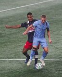 during New England Revolution and New York City FC MLS match on Wednesday, September 2, 2020 at Gillette Stadium in Foxboro, MA. NYCFC won 2-0. CREDIT/ CHRIS ADUAMA.