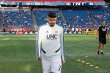 Gustavo Bou (7) during New England Revolution and New York City Football Club MLS match at Gillette Stadium in Foxboro, MA on Sunday, September 29, 2019. Revs won 2-0. CREDIT/CHRIS ADUAMA.