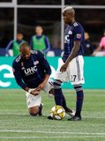 Luis Caicedo (27) during New England Revolution and New York City Football Club MLS match at Gillette Stadium in Foxboro, MA on Sunday, September 29, 2019. Revs won 2-0. CREDIT/CHRIS ADUAMA.