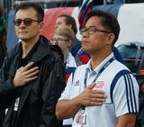 Doctors James Yeh and Luke Oh before New England Revolution and New York City Football Club MLS match at Gillette Stadium in Foxboro, MA on Sunday, September 29, 2019. Revs won 2-0. CREDIT/CHRIS ADUAMA.