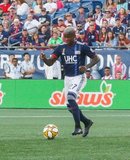Luis Caicedo (27) during New England Revolution and New York City Football Club MLS match at Gillette Stadium in Foxboro, MA on Sunday, September 29, 2019. Revs won 2-0. CREDIT/CHRIS ADUAMA.