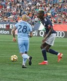 Wilfried Zahibo (23) during New England Revolution and New York City Football Club MLS match at Gillette Stadium in Foxboro, MA on Sunday, September 29, 2019. Revs won 2-0. CREDIT/CHRIS ADUAMA.