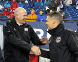 Coach Brad Friedel, Bradley Carnell during N.E. Revolution and New York Red Bulls MLS match at Gillette Stadium in Foxboro, MA on Saturday, April 20, 2019. Revs won 1-0. CREDIT/ CHRIS ADUAMA