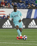 Jalil Anibaba (3) during N.E. Revolution and New York Red Bulls MLS match at Gillette Stadium in Foxboro, MA on Saturday, April 20, 2019. Revs won 1-0. CREDIT/ CHRIS ADUAMA