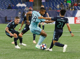 Michael Mancienne (28) during N.E. Revolution and New York Red Bulls MLS match at Gillette Stadium in Foxboro, MA on Saturday, April 20, 2019. Revs won 1-0. CREDIT/ CHRIS ADUAMA