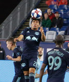 Omir Fernandez (21) during N.E. Revolution and New York Red Bulls MLS match at Gillette Stadium in Foxboro, MA on Saturday, April 20, 2019. Revs won 1-0. CREDIT/ CHRIS ADUAMA