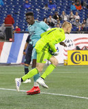 Cody Cropper (1) during N.E. Revolution and New York Red Bulls MLS match at Gillette Stadium in Foxboro, MA on Saturday, April 20, 2019. Revs won 1-0. CREDIT/ CHRIS ADUAMA