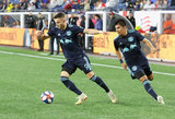Andreas Ivan (9) during N.E. Revolution and New York Red Bulls MLS match at Gillette Stadium in Foxboro, MA on Saturday, April 20, 2019. Revs won 1-0. CREDIT/ CHRIS ADUAMA