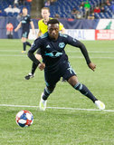 Derrick Etienne (7) during N.E. Revolution and New York Red Bulls MLS match at Gillette Stadium in Foxboro, MA on Saturday, April 20, 2019. Revs won 1-0. CREDIT/ CHRIS ADUAMA