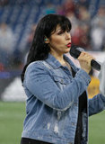 National Anthem during N.E. Revolution and New York Red Bulls MLS match at Gillette Stadium in Foxboro, MA on Saturday, April 20, 2019. Revs won 1-0. CREDIT/ CHRIS ADUAMA