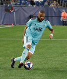 Andrew Farrell (2) during N.E. Revolution and New York Red Bulls MLS match at Gillette Stadium in Foxboro, MA on Saturday, April 20, 2019. Revs won 1-0. CREDIT/ CHRIS ADUAMA