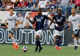 Cristian Penilla (70) during New England Revolution and Philadelphia Union MLS match at Gillette Stadium in Foxboro, MA on Wednesday, June 26, 2019. The match ended in 1-1 tie. CREDIT/CHRIS ADUAMA