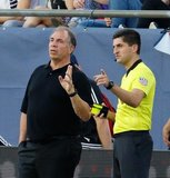 Coach Bruce Arena during New England Revolution and Philadelphia Union MLS match at Gillette Stadium in Foxboro, MA on Wednesday, June 26, 2019. The match ended in 1-1 tie. CREDIT/CHRIS ADUAMA