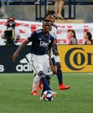Luis Caicedo (27) during New England Revolution and Philadelphia Union MLS match at Gillette Stadium in Foxboro, MA on Wednesday, June 26, 2019. The match ended in 1-1 tie. CREDIT/CHRIS ADUAMA