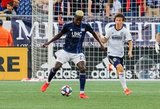 Wilfried Zahibo (23), Brenden Aaronson (22) during New England Revolution and Philadelphia Union MLS match at Gillette Stadium in Foxboro, MA on Wednesday, June 26, 2019. The match ended in 1-1 tie. CREDIT/CHRIS ADUAMA