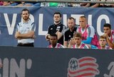 during New England Revolution and Philadelphia Union MLS match at Gillette Stadium in Foxboro, MA on Wednesday, June 26, 2019. The match ended in 1-1 tie. CREDIT/CHRIS ADUAMA