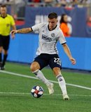 Kai Wagner (27) during New England Revolution and Philadelphia Union MLS match at Gillette Stadium in Foxboro, MA on Wednesday, June 26, 2019. The match ended in 1-1 tie. CREDIT/CHRIS ADUAMA