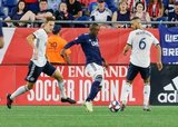 Juan Fernando Caicedo (9) during New England Revolution and Philadelphia Union MLS match at Gillette Stadium in Foxboro, MA on Wednesday, June 26, 2019. The match ended in 1-1 tie. CREDIT/CHRIS ADUAMA