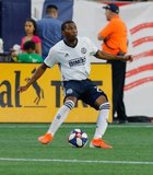 Raymond Gaddis (28) during New England Revolution and Philadelphia Union MLS match at Gillette Stadium in Foxboro, MA on Wednesday, June 26, 2019. The match ended in 1-1 tie. CREDIT/CHRIS ADUAMA