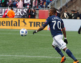 Cristian Penilla (70) during New England Revolution's 2018 MLS Home Opener with Colorado Rapids at Gillette Stadium in Foxboro, MA on Saturday, March 10, 2018.Revs won 2-1.CREDIT/ CHRIS ADUAMA