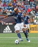 Wilfried Zahibo (23) during New England Revolution's 2018 MLS Home Opener with Colorado Rapids at Gillette Stadium in Foxboro, MA on Saturday, March 10, 2018.Revs won 2-1.CREDIT/ CHRIS ADUAMA