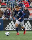 Kelyn Rowe (11) during New England Revolution's 2018 MLS Home Opener with Colorado Rapids at Gillette Stadium in Foxboro, MA on Saturday, March 10, 2018.Revs won 2-1.CREDIT/ CHRIS ADUAMA