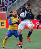 Kelyn Rowe (11) during New England Revolution's 2018 MLS Home Opener with Colorado Rapids at Gillette Stadium in Foxboro, MA on Saturday, March 10, 2018.Revs won 2-1.CREDIT/ CHRIS ADUAMA