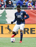 Jalil Anibaba (3) during New England Revolution's 2018 MLS Home Opener with Colorado Rapids at Gillette Stadium in Foxboro, MA on Saturday, March 10, 2018.Revs won 2-1.CREDIT/ CHRIS ADUAMA