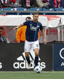 Chris Tierney (8) during New England Revolution's 2018 MLS Home Opener with Colorado Rapids at Gillette Stadium in Foxboro, MA on Saturday, March 10, 2018.Revs won 2-1.CREDIT/ CHRIS ADUAMA