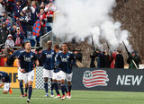 during New England Revolution's 2018 MLS Home Opener with Colorado Rapids at Gillette Stadium in Foxboro, MA on Saturday, March 10, 2018.Revs won 2-1.CREDIT/ CHRIS ADUAMA