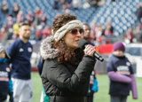National Anthem before New England Revolution's 2018 MLS Home Opener with Colorado Rapids at Gillette Stadium in Foxboro, MA on Saturday, March 10, 2018.Revs won 2-1.CREDIT/ CHRIS ADUAMA