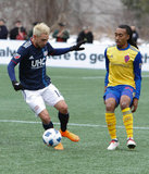 Diego Fagundez (14) and Marlon Hairston (94) during New England Revolution's 2018 MLS Home Opener with Colorado Rapids at Gillette Stadium in Foxboro, MA on Saturday, March 10, 2018.Revs won 2-1.CREDIT/ CHRIS ADUAMA