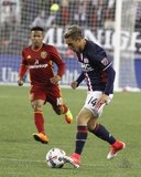 Diego Fagundez (14) during Revolution and Real Salt Lake MLS match at Gillette Stadium in Foxboro, MA on Saturday, May 13, 2017. Revs won 4-0. CREDIT/ CHRIS ADUAMA.