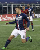 Kelyn Rowe (11) during Revolution and Real Salt Lake MLS match at Gillette Stadium in Foxboro, MA on Saturday, May 13, 2017. Revs won 4-0. CREDIT/ CHRIS ADUAMA.