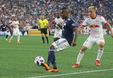New England Revolution and New York Red Bulls MLS match at Gillette Stadium in Foxboro, MA on Saturday, June 2, 2018. Revs won 2-1. CREDIT/ CHRIS ADUAMA