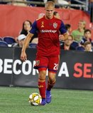 Erik Holt (20) during New England Revolution and Real Salt Lake MLS match at Gillette Stadium in Foxboro, MA on Saturday, September 21, 2019. The match ended 0-0 tie. CREDIT/CHRIS ADUAMA.